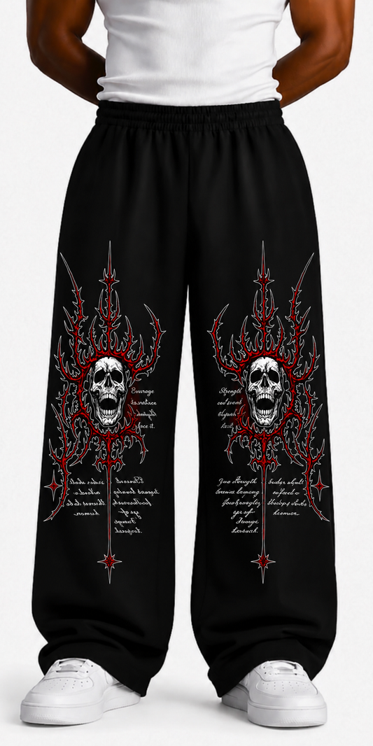 SKULLRAGE UNISEX  BAGGY PANTS
